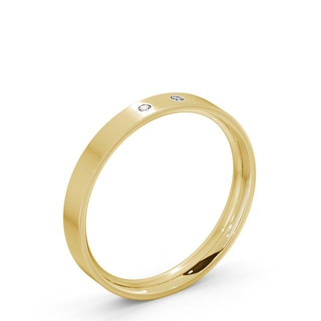 Iris Two Round Lab Diamonds Flat Court Wedding Ring